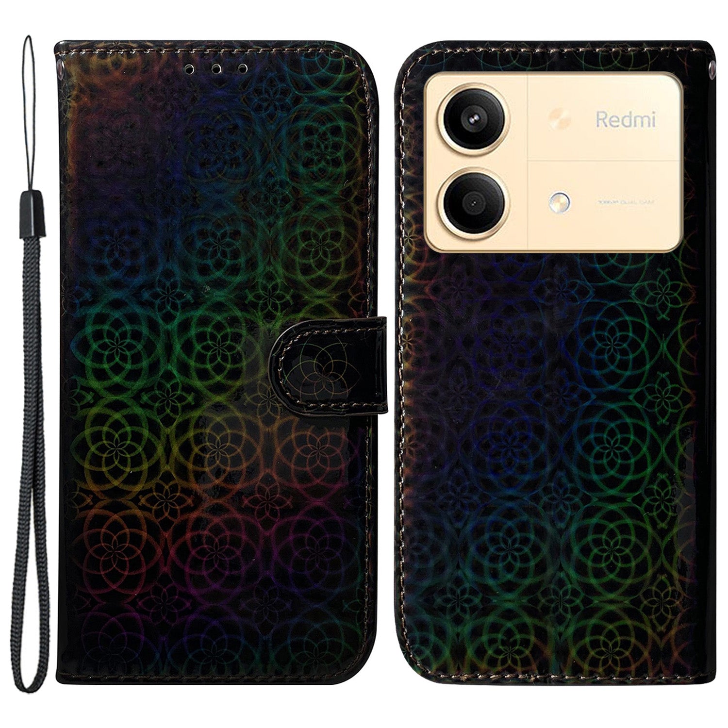 For Xiaomi Redmi Note 13R Pro 5G PU Leather Phone Case Dazzling Flower Pattern Mobile Phone Cover For Xiaomi Redmi Note 13R Pro 5G PU Leather Phone Case Dazzling Flower Pattern Mobile Phone Cover